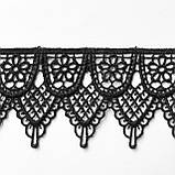 Ажурне мереживо макраме чорного кольору, ширина 5.5 см., фото 4