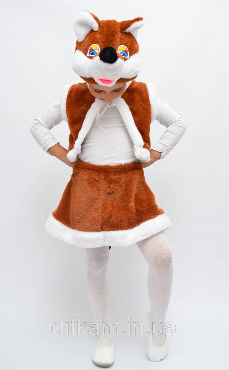 Детский карнавальный костюм Лисички (коричневая) - фото 6 - id-p374800976