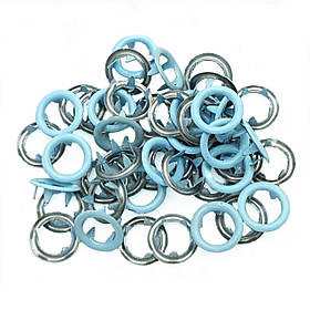 Кнопка Baby трикотажна 9,5 мм Туреччина колір блакитний (50 шт.)