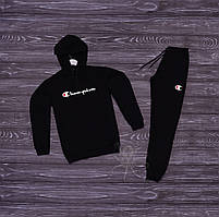 Спортивний трикотажний костюм Champion з капюшоном | black