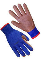 Перчатки "Стекольщик" синие с красным латексным покрытием