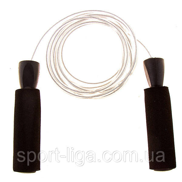 Скакалка зі сталевим тросом 2,8 м, фото 1