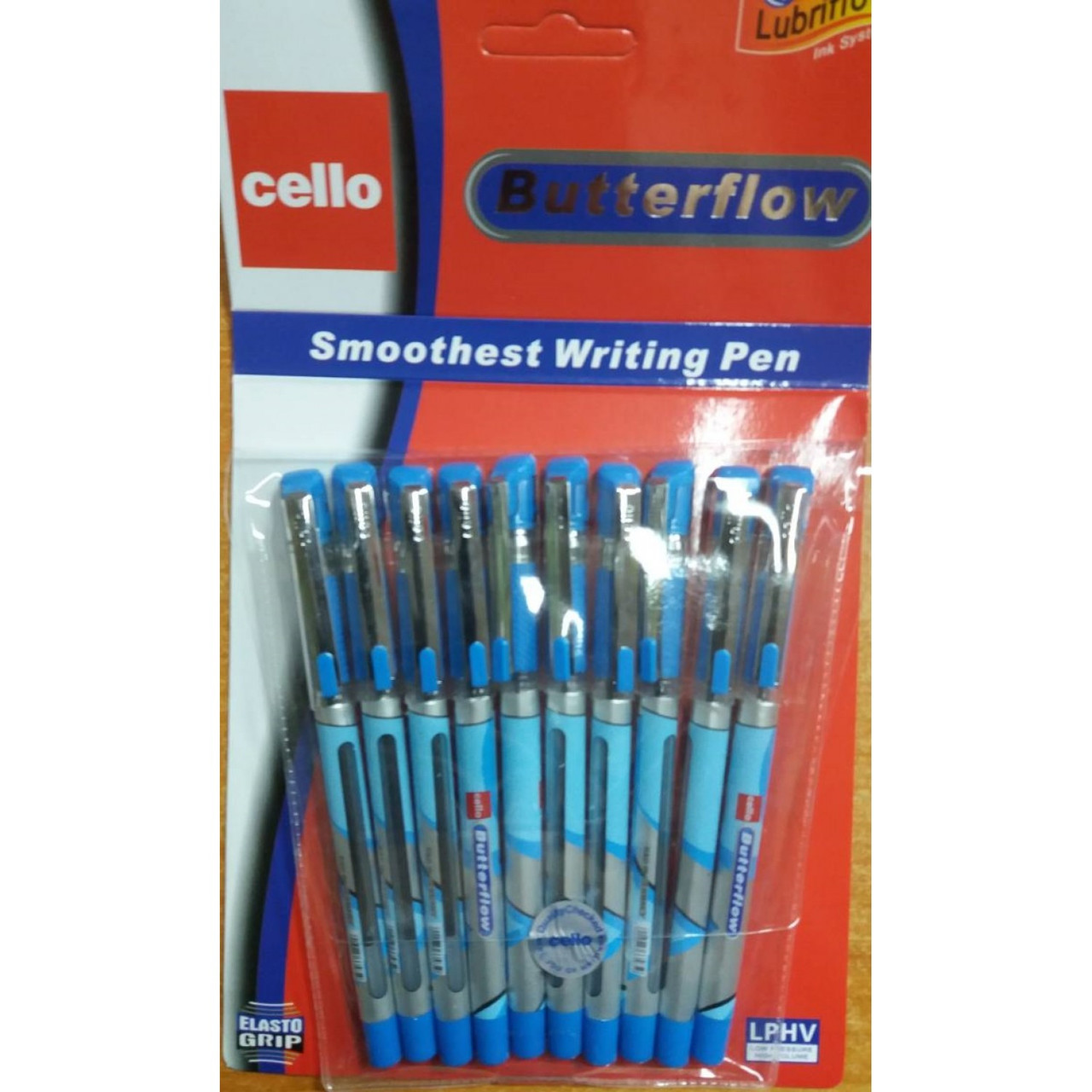 Ручка Cello "Butterflow" DSCN3186 олійна синя 10уп/100бл