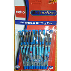 Ручка Cello "Butterflow" DSCN3186 олійна синя 10уп/100бл