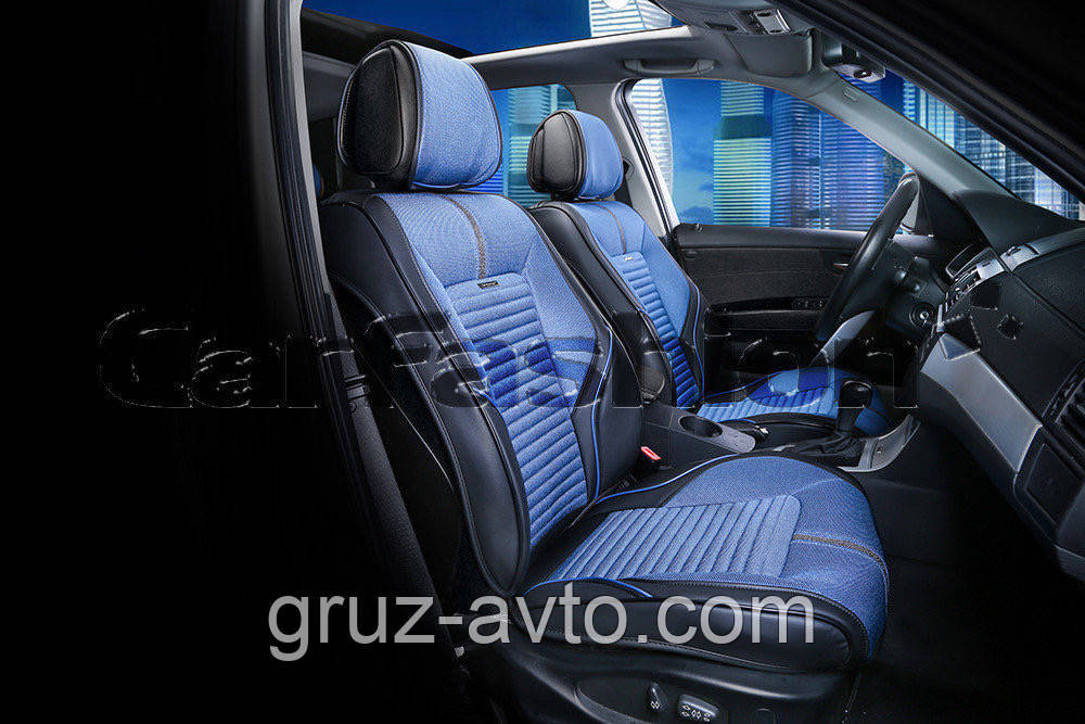 Накидки на сидіння CarFashion FULL 3D Moдель: SECTOR FRONT чорний, червоний, чорний (21904)