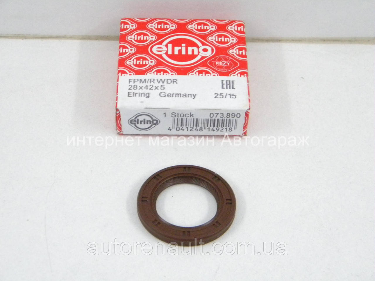 Сальник розподвалу на Рено Логан II 1.5 dci+1.6 16V 2012->- ELRING (Німеччина) - 073890