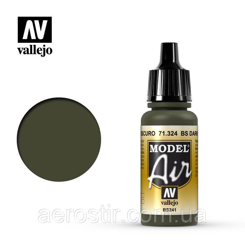 Акрилова фарба BS Dark Green 17 мл. Vallejo 71324