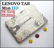 Сірий чохол для планшета Lenovo Tab M10 HD (Tb-X505L x505F) Ейфелева Вежа