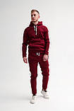 Спортивний костюм зима Асос теплий чоловічий бордовий Київ, фото 6