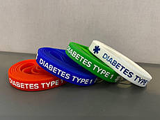 Силіконовий Браслет "type 1 Diabetes" - для дорослих