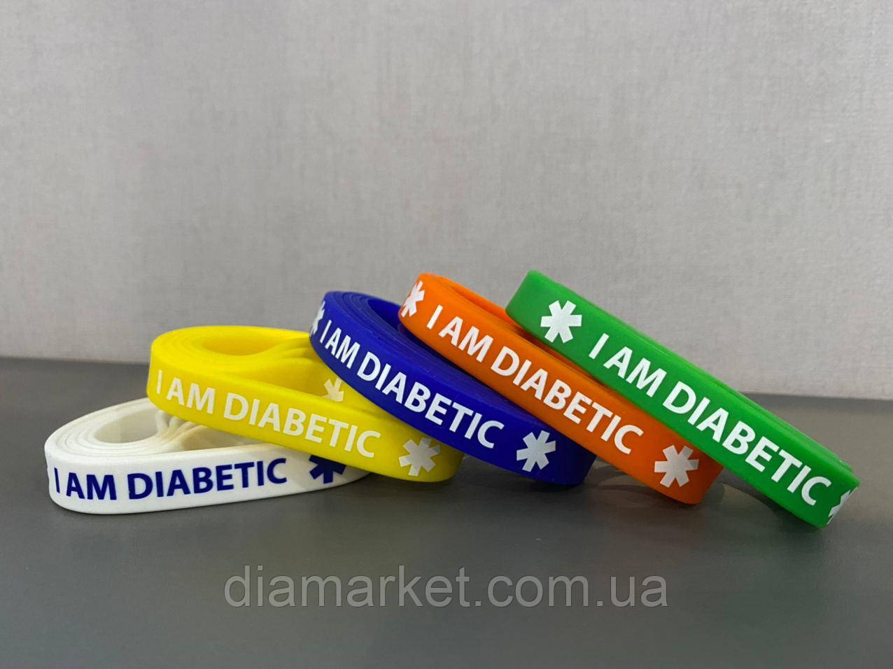 Силіконовий Браслет "I am diabetic" - для дорослих