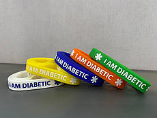 Силіконовий Браслет "I am diabetic" - для дорослих