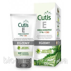 Cutis E Egzema 17% + CBD — крем із конопель для атопічної шкіри, екземи, дерматитів, 120 мл, фото 1
