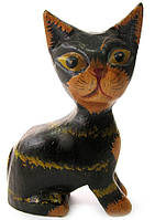 Дерев'яна статуетка "Кіт" (10 см) (Індонезія)