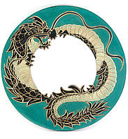 Зеркало мозаичное зеленый "Дракон" (d-30 cм)