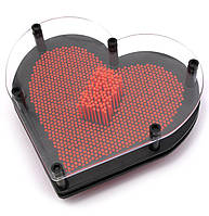 Пинарт "Сердце" красный, генератор скульптур 3 D (19х17х4 см)