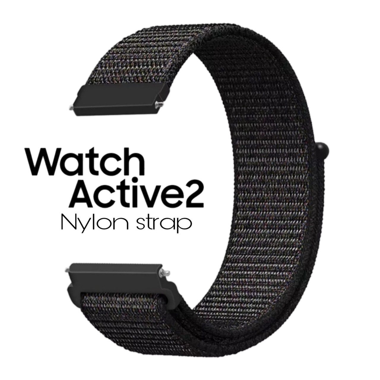 Нейлоновий Ремінець для Galaxy Watch Active 2 Black witch brown