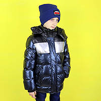 Зимова куртка для хлопчика синій блиск тм S&D розмір 152 см