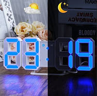 Настольные LED часы от USB, LY-1089 Синяя подсветка