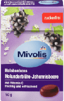 Mivolis Bonbon Holunderblüte-Johannisbere Льодяники для горла без цукру Бузина і смородина + вітамін C 50 г