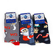 Чоловічі махрові новорічні шкарпетки на подарунок Style Luxe, фото 2