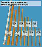 Свічки воскові церковні з чистого воску № 12 / 55 шт (d=9.0 мм, L = 315 мм), фото 10
