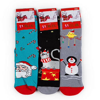 Новорічні жіночі махрові шкарпетки Style Luxe