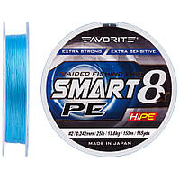 Шнур Favorite Smart PE 8x 150м (sky blue) #2.0/0.242mm 25lb/13.8kg