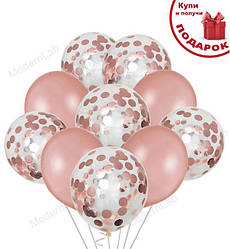 Повітряні кульки "Rose" набір - 10 шт., Італія