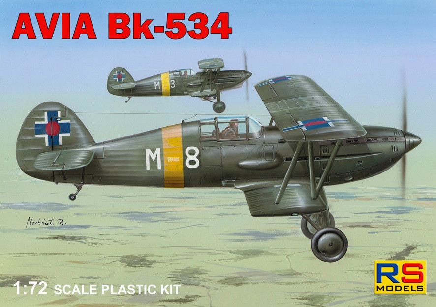 Пластикова модель 1/72 RS models 92065 Чехословацький винищувач Avia Bk.534