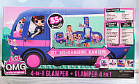 Оригінал. Оновлений кемпер лол. Автобус лол. L. O. L. Surprise! O. M. G. 4-in-1 Glamper Fashion Camper 2020 року 562511, фото 1
