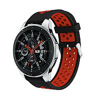 Ремінець для годинника 22 мм Nike design чорний з червоним, фото 3