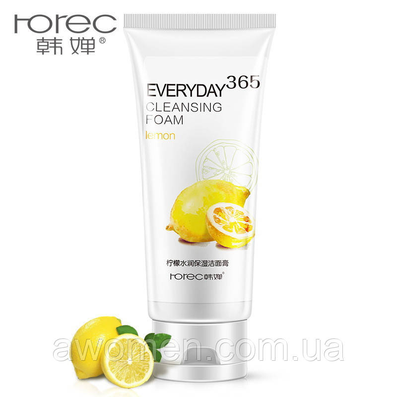 Пінка для вмивання обличчя Rorec lemon з екстрактом лимона 120 g