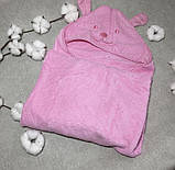 Куточок рушник з капюшоном для купання дитячий 90х90 Салатовий, фото 5