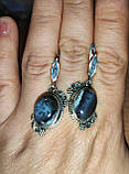 Срібні сережки з дендроопалом "Мерлін", від студії LadyStyle.Biz, фото 3