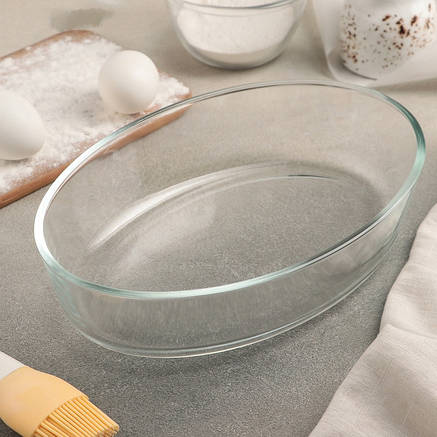 Скляне овальне блюдо з високими бортиками 3л PYREX ESSENTIALS, фото 3