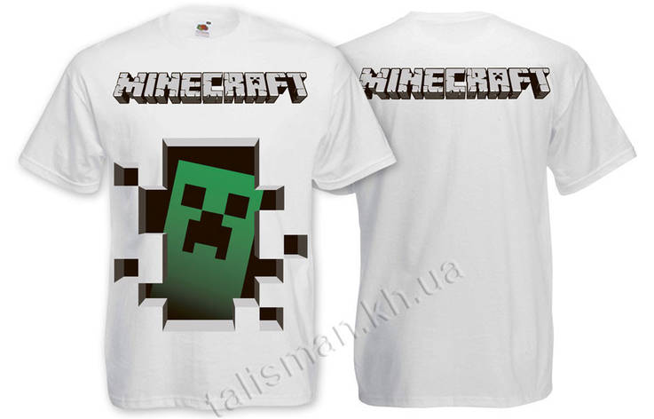 Футболка біла MINECRAFT, фото 2