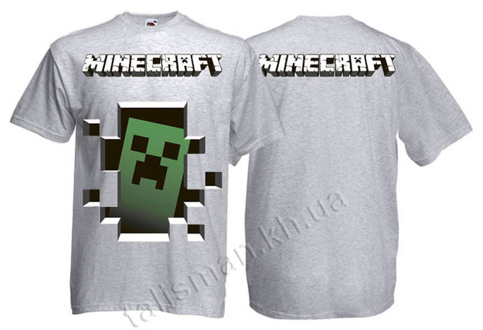 Футболка MINECRAFT меланжева, фото 2