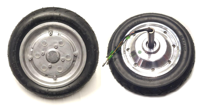 Мотор колесо для гіроскутера на 10,5" алюмінієві з LED