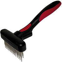 Граблі з аммортизуючими зубцями в 2 ряді для шерсті Croci висота зубів 27 мм, 9*17 см