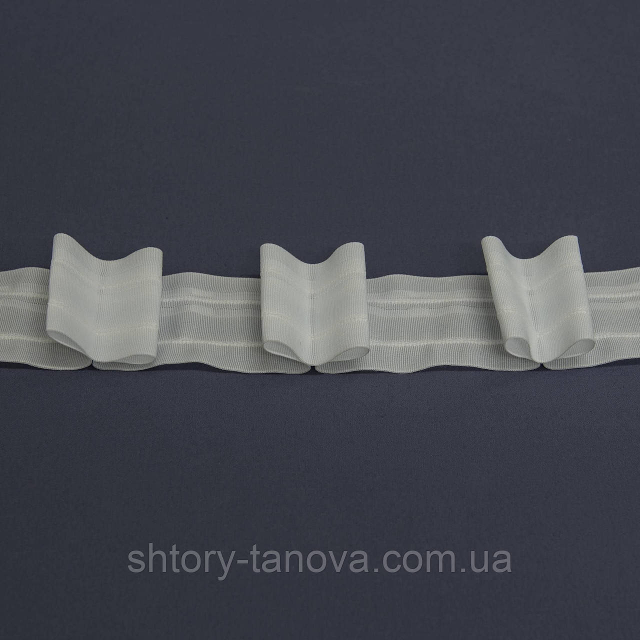 Шторна тасьма, бантовими складками, матова, фото 1