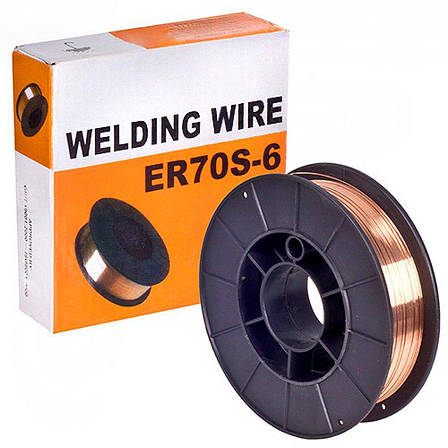 Дріт зварювальний Welding Planet обміднений AWS ER70S-6 0.8 мм 5 кг, фото 1