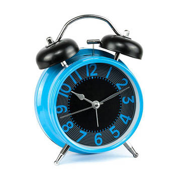 Годинник настільний з будильником Ω l'infini Горизонт Table clock 16 х 11.5 х 5.5 см Блакитний (22179)