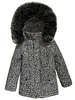 Детская зимняя куртка Stars , термоподкладка, съемный мех, светоотражающая, р. 104,110,116,128