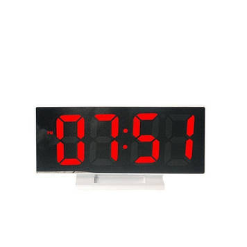 Настільний дзеркальний годинник UKC DS-3618L з підсвіткою White
