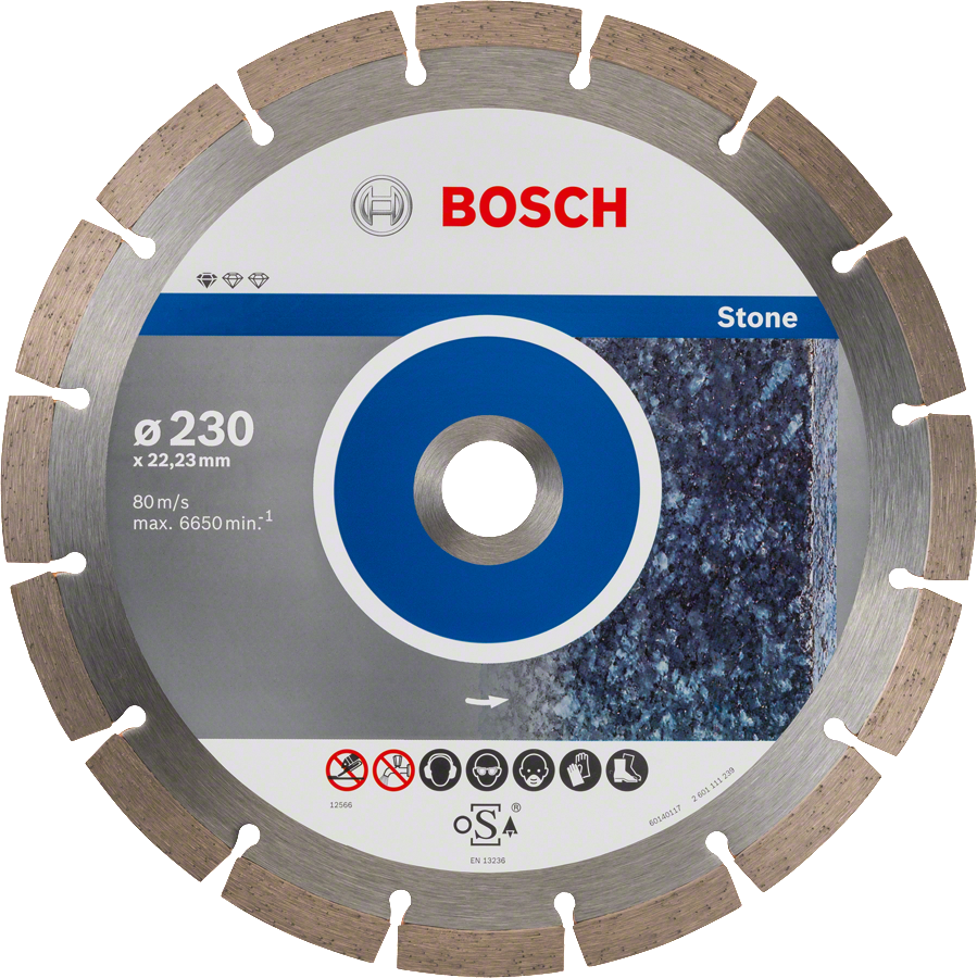 Диск алмазний відрізний Bosch Standard for Stone (230х22.23 мм, 10 шт) (2608603238)