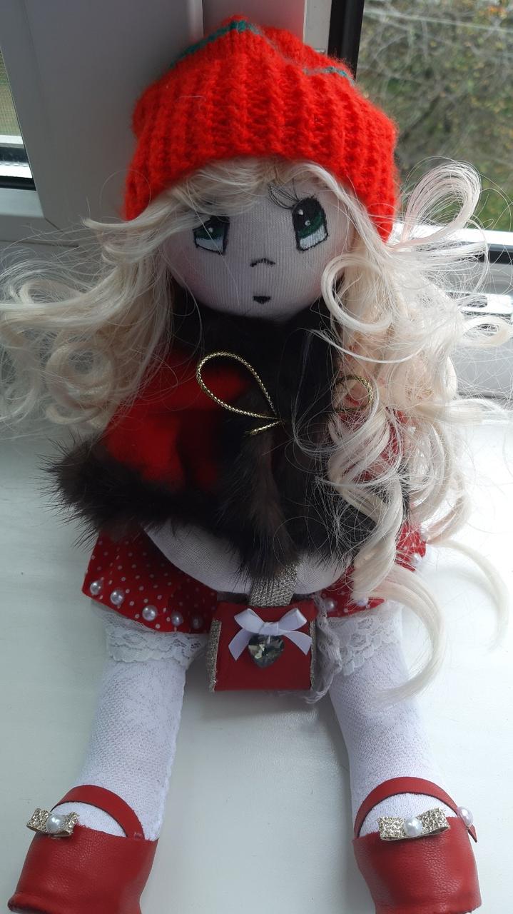 Авторська робота лялечка "Леді в червоному", фото 1