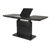 Розсувний стіл TMM-50-2 Vetro Mebel 110/150 матовий чорний (безкоштовна доставка), фото 5