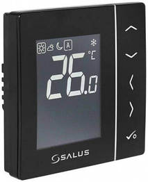 Зональний терморегулятор добовий Salus VS35B провідний, 230В, прихованого монтажу (чорний)