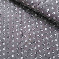 Бязь із контурними зірочками на темно-сірому тлі, ш. 160 см